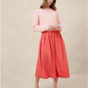 Banana republic factory POPLIN MIDI SKIRT size 16